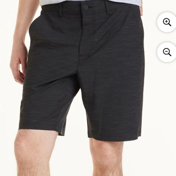 3 Pair George Men's Flat Front Shorts - Black, Gray, Blue - Picture 2 of 7